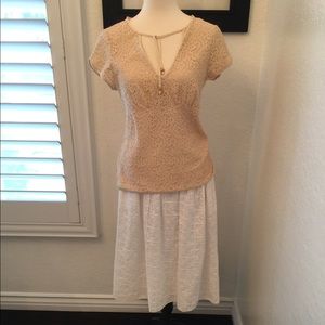 Banana republic lace top & Zara skirts set of 2
